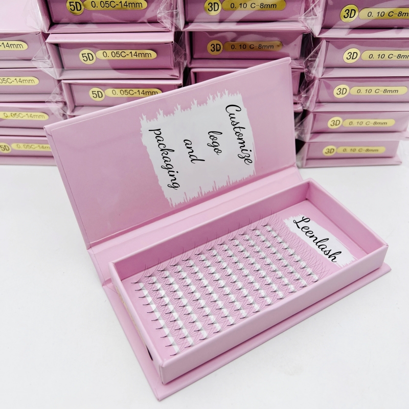 High Quality Customized Volume pointy base Premade Fans cluster eyelash extensio