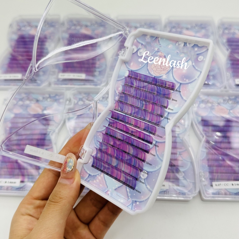  Rainbow Color eyelash extension (3)