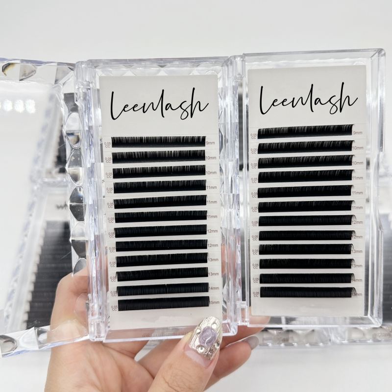 Matte black 0.05 cashmere volume eyelashes extension