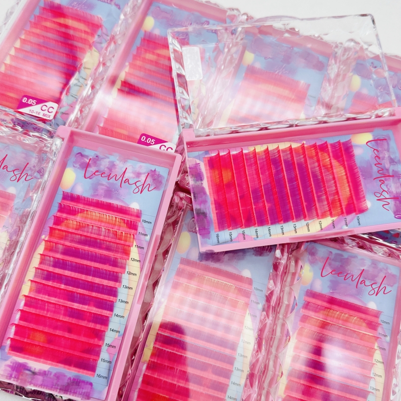 Volume Eyelash Extension Supplies Cashmere Mink Red Lash