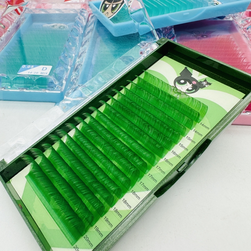 Colored Eyelash Extensions Korean Pbt