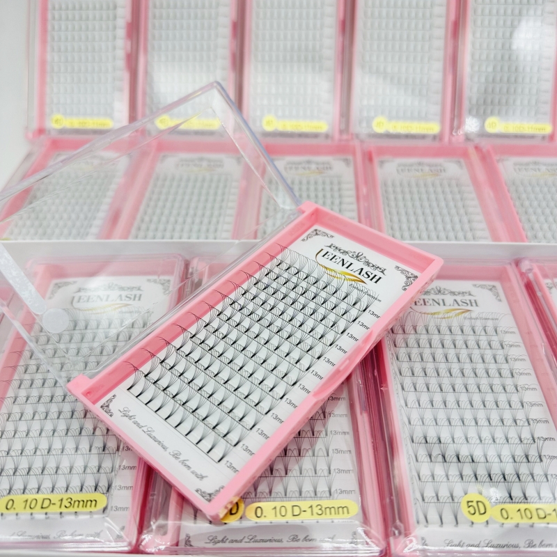PBT Fibers Super Soft Long Stem Premade Volume Fans Lashes trays